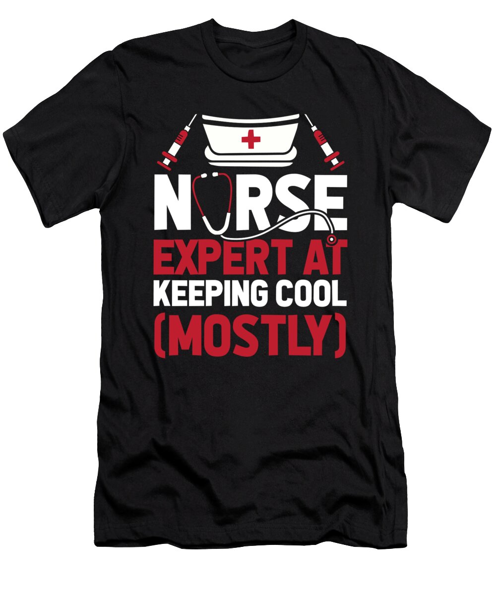 4 Nursing Hospital Caretaker Nurse Crazy Squirrel T-Shirt