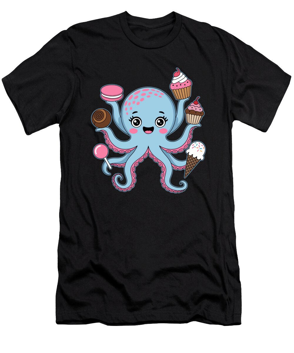 4 Octopus Cake Squid Moon T-Shirt