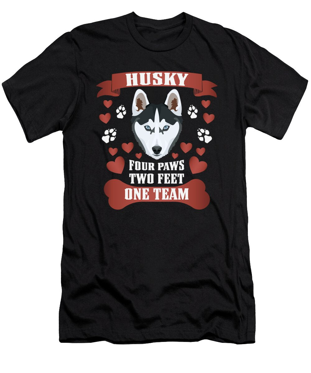 4 Paws 2 Feet 1 Team Husky Greenoptix T-Shirt