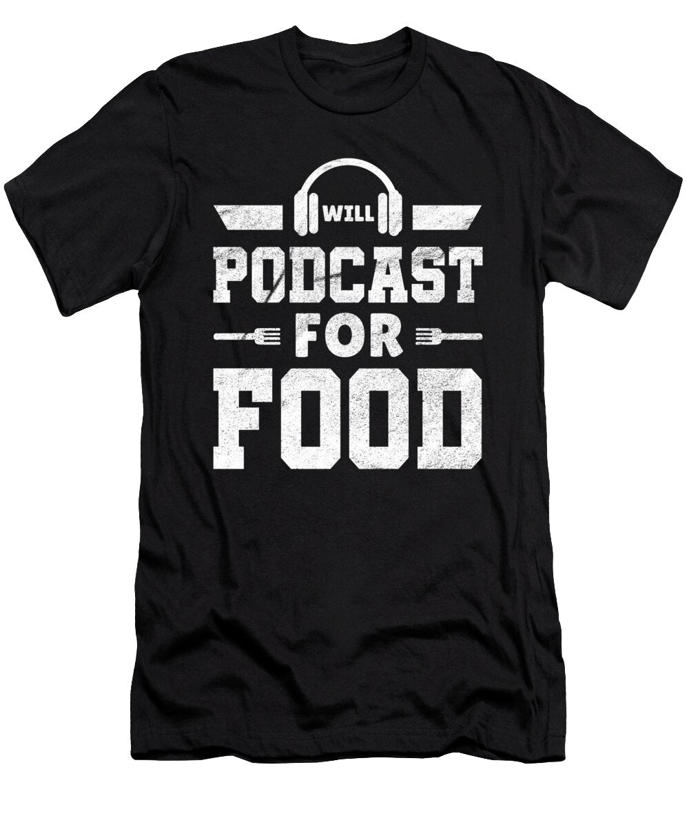 4 Podcast Podcasting Headphone Microphone Blog Gift Teequeen2603 T-Shirt
