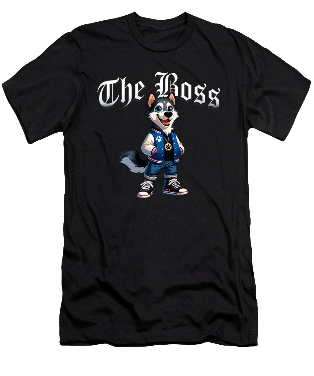 4 Shepsky Dog the Boss Cool Jacket Outfit Dog Mom Zyneu Gangd T-Shirt