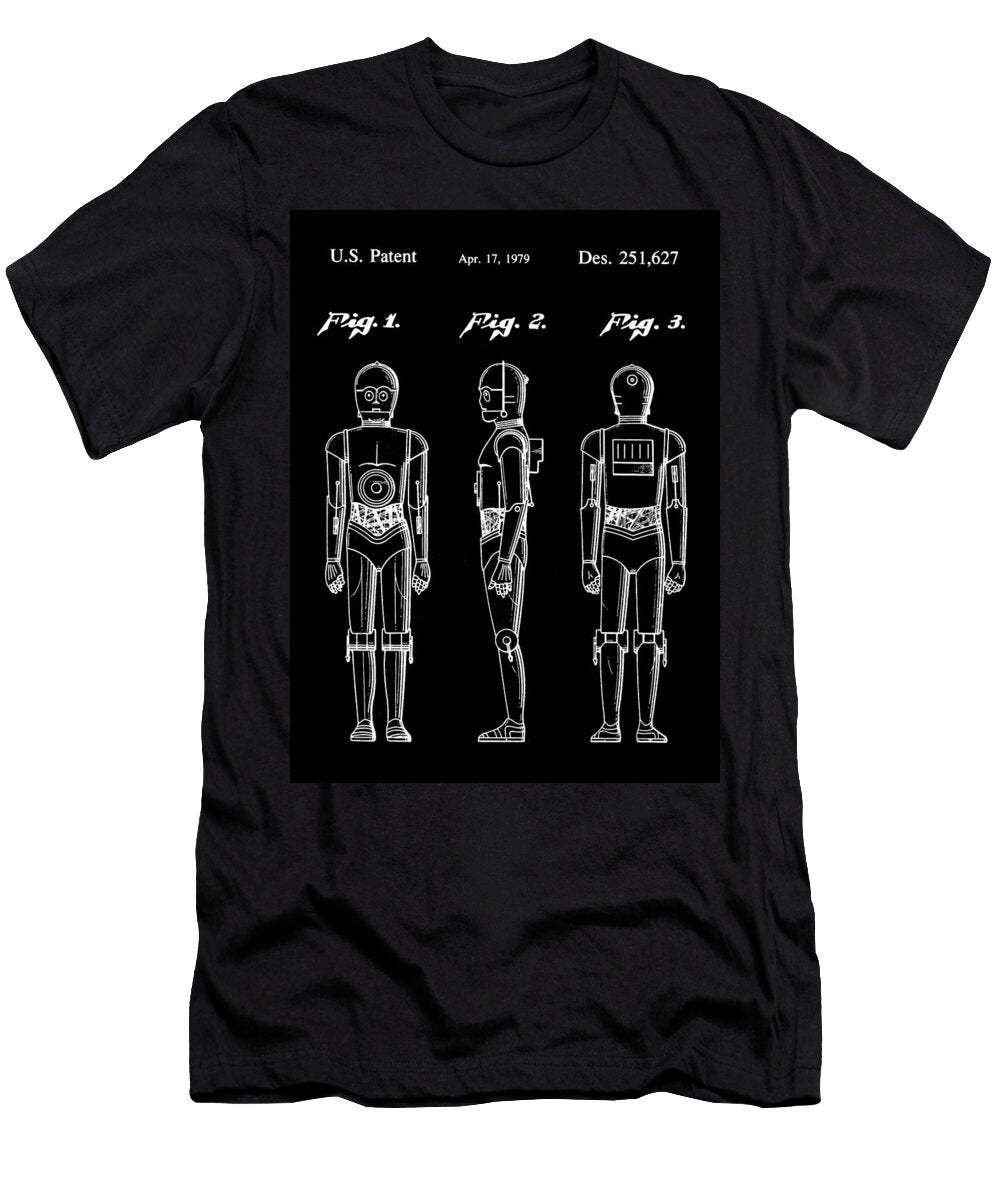 4 Star Wars C 3po Patent 1979 Stephen Younts T-Shirt
