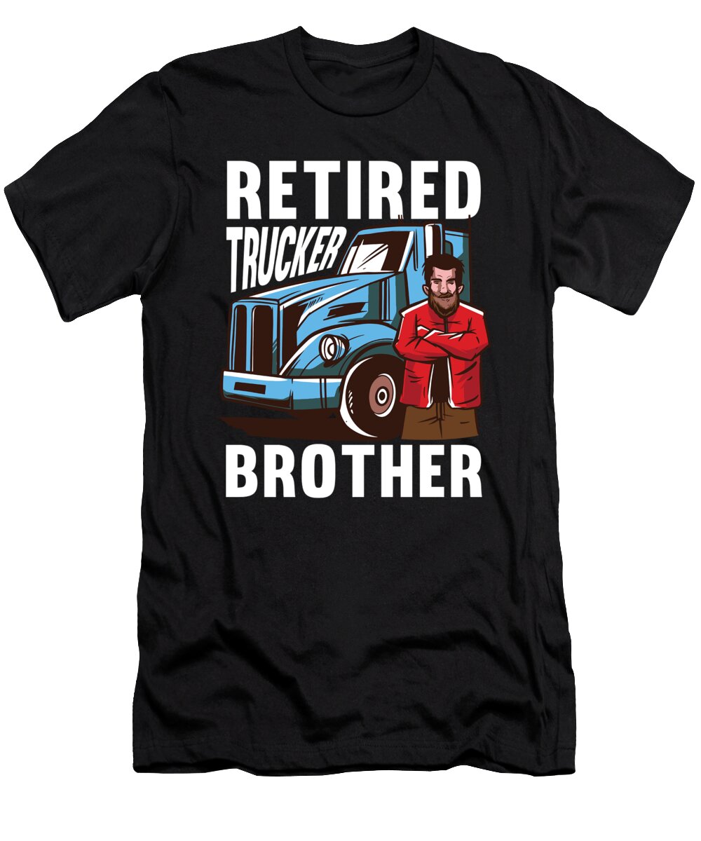 4 Truck Driver Big Rig Trucking Retired Trucker Crazy Squirrel T-Shirt