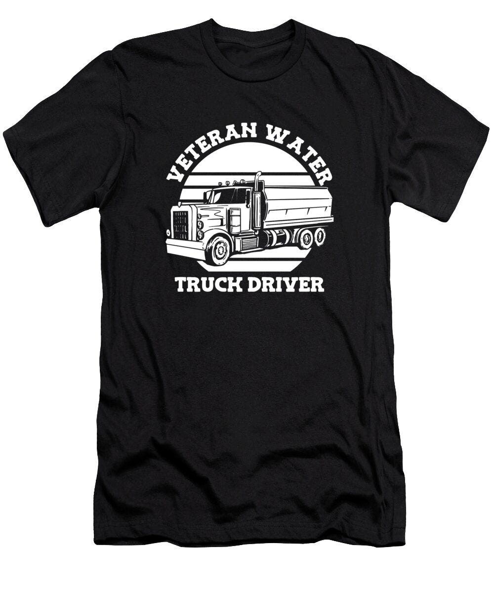 4 Truck Driver Trucker Rig Trucking Water Truck Driver Crazy Squirrel T-Shirt