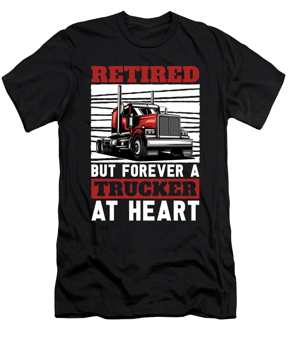 4 Truck Driver Trucking Big Rig Retired Trucker Crazy Squirrel T-Shirt