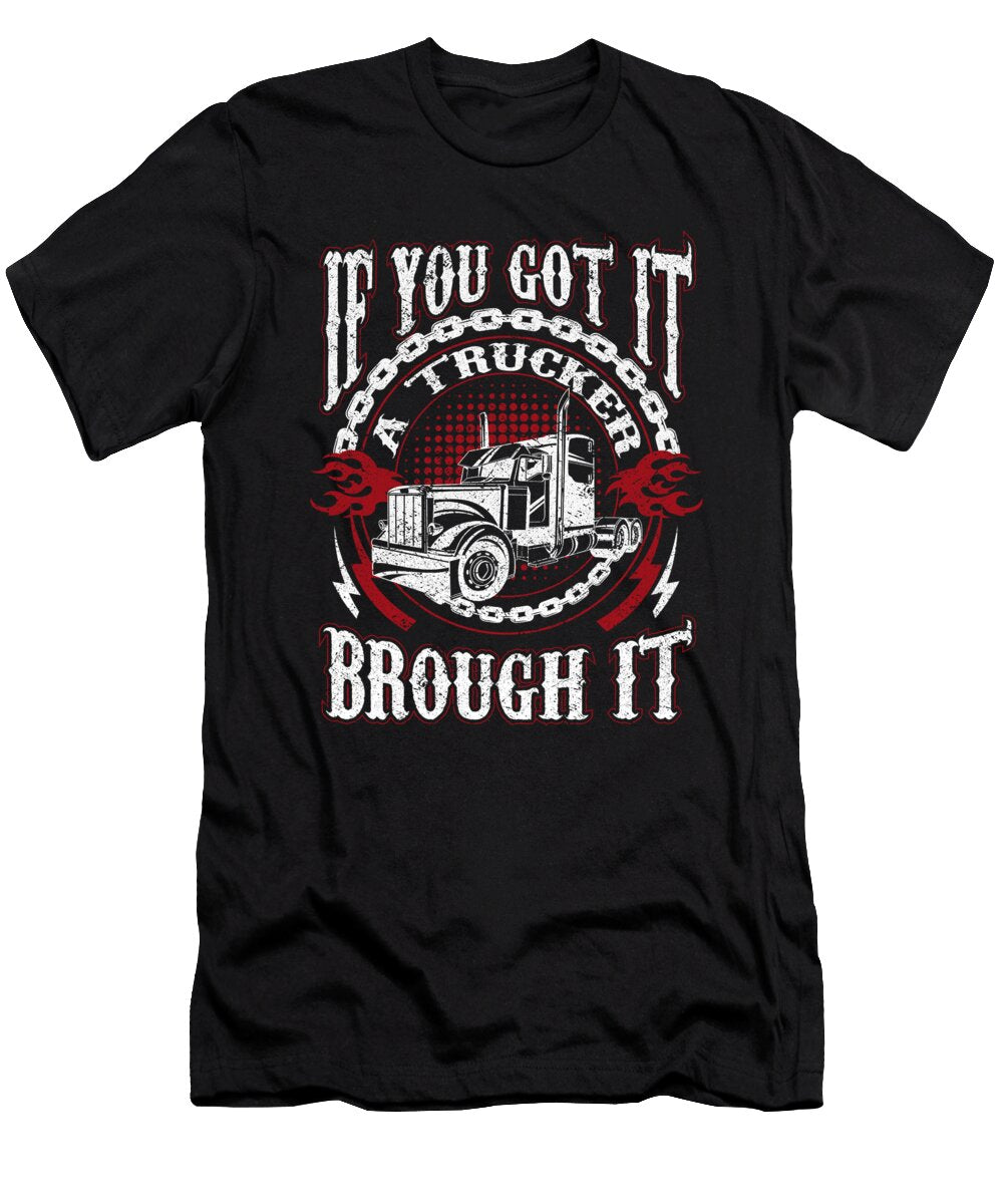 4 Truck Driver Trucking Trucker Crazy Squirrel T-Shirt