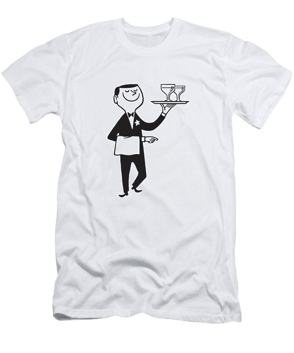 4 Waiter Carrying Drinks Csa Images T-Shirt