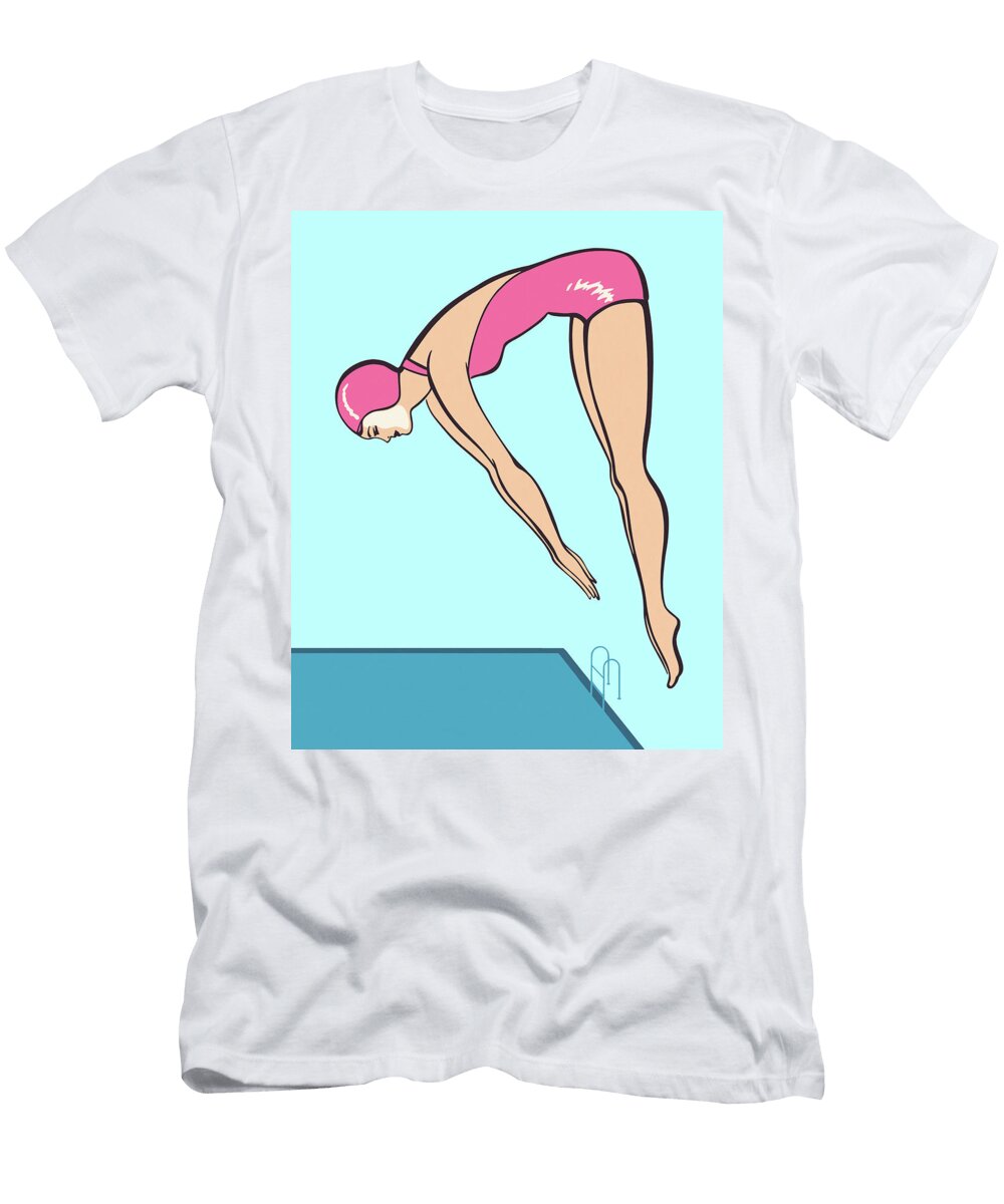 4 Woman Diving Csa Images T-Shirt