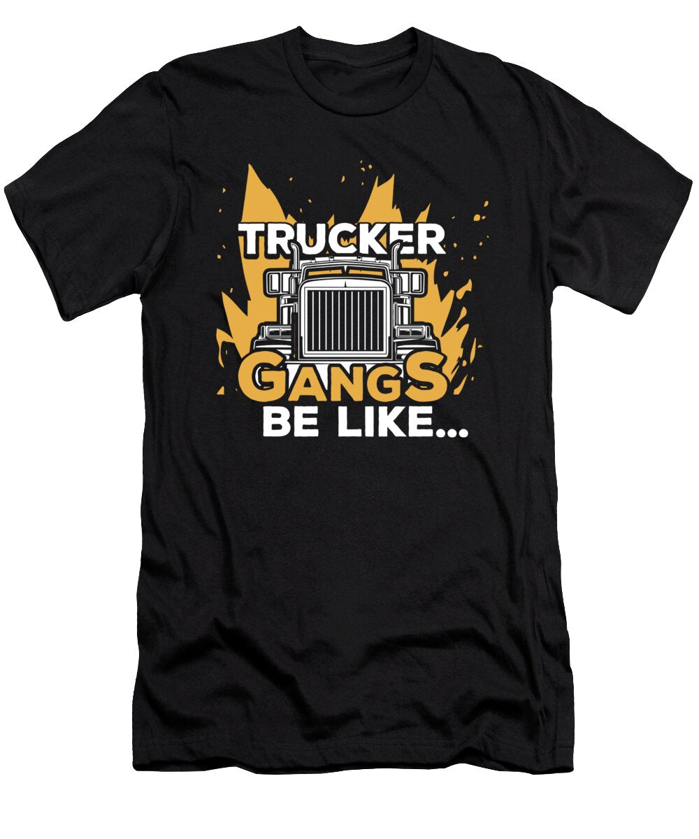 46 Truck Driver Trucking Trucker Crazy Squirrel T-Shirt