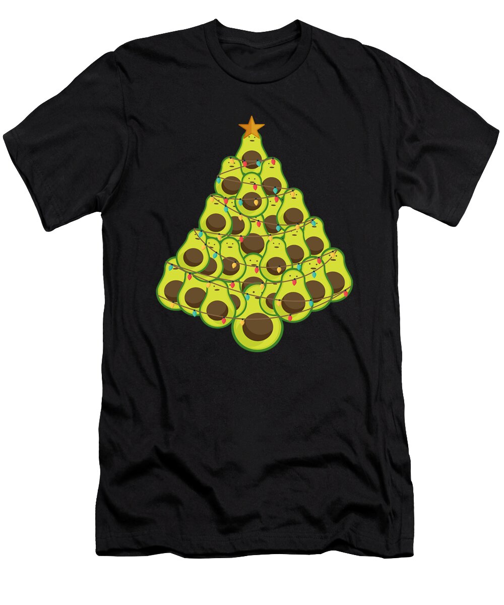 48christmas Funny Avocado Lover Xmas Tree Holiday Th T-Shirt