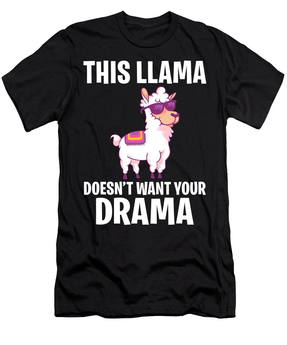 49 Llama Alpaca Alpacas Camelid Camel Cute Llama Funny Llama Llama Art Llama Drama Animal Llama Lover No Prob Llama Grover Mcclure T-Shirt