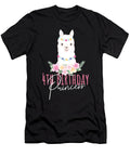 4th Birthday Princess Girl 4 Years Old Llama Lover Bday Product Art Grabitees T-Shirt