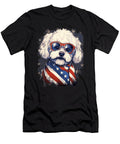 4th of July US Flag Bichon Frise Dog Natalie Lidford T-Shirt