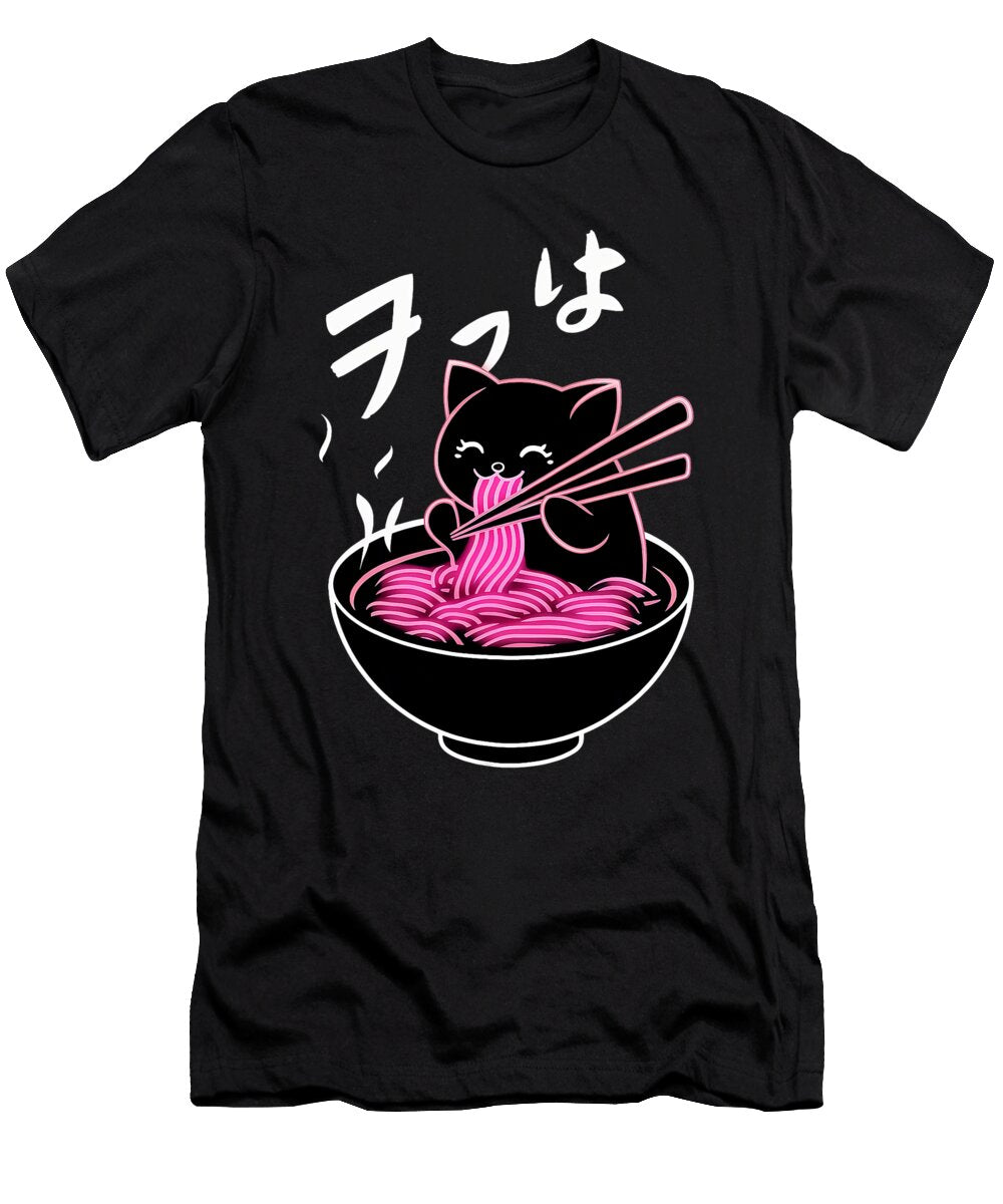 5 Anime Cat Eating Ramen Japanese Ramen Cat Japan Zyneu Gangd T-Shirt