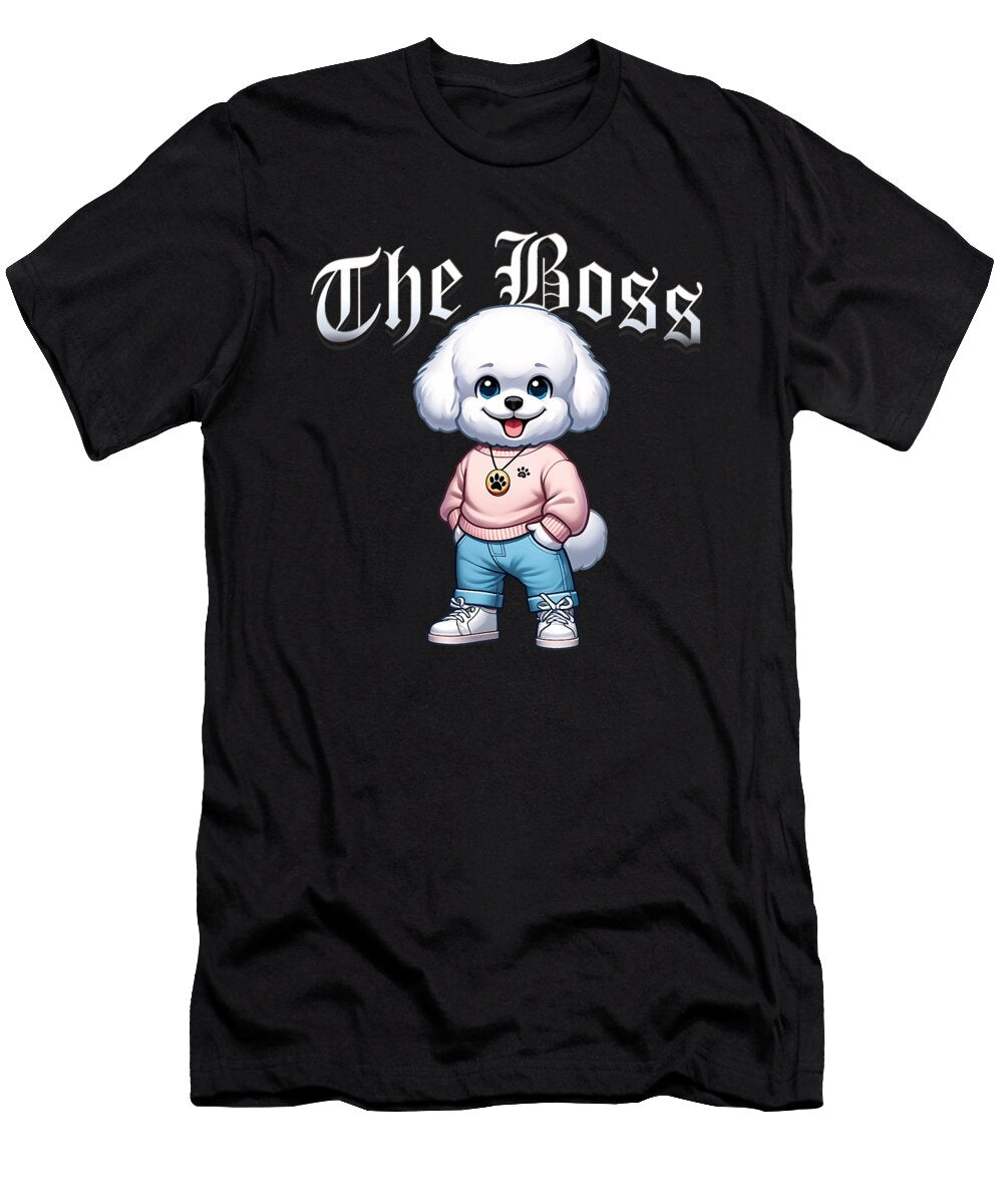 5 Bichon Frise Dog the Boss Cool Jacket Outfit Dog Zyneu Gangd T-Shirt