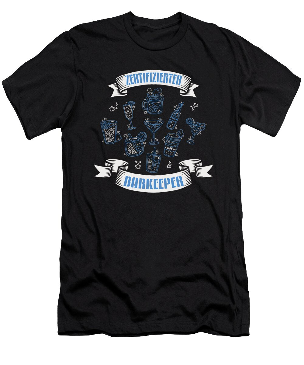 5 Certified Barkeeper Bartender Greenoptix T-Shirt
