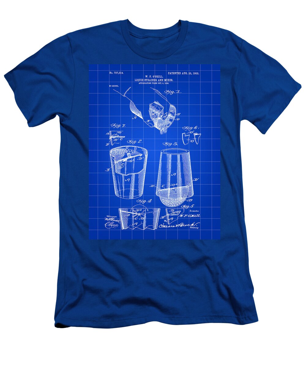 5 Cocktail Mixer and Strainer Patent 1903 Stephen Younts T-Shirt