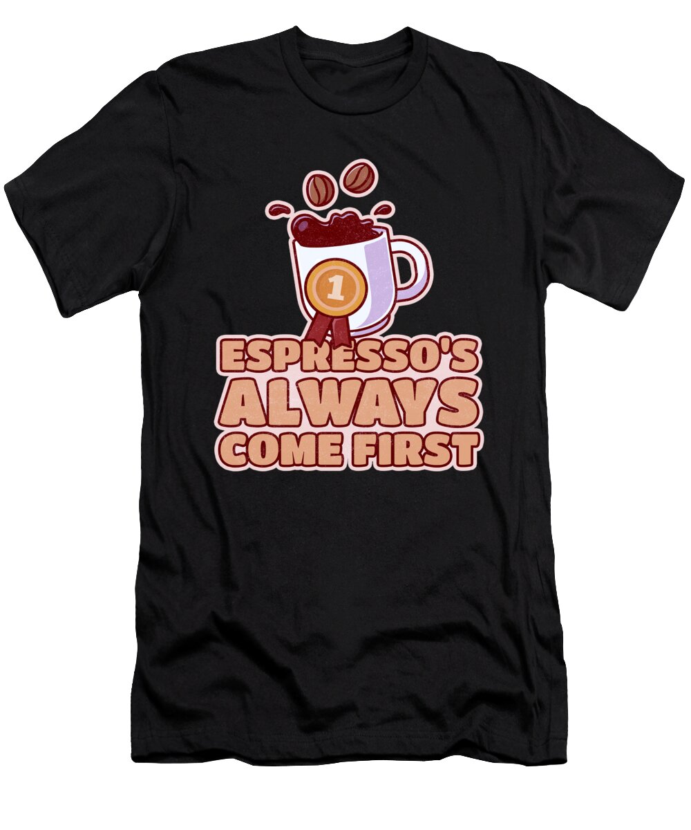 5 Coffee Espresso Beans Barista Espresso Crazy Squirrel T-Shirt