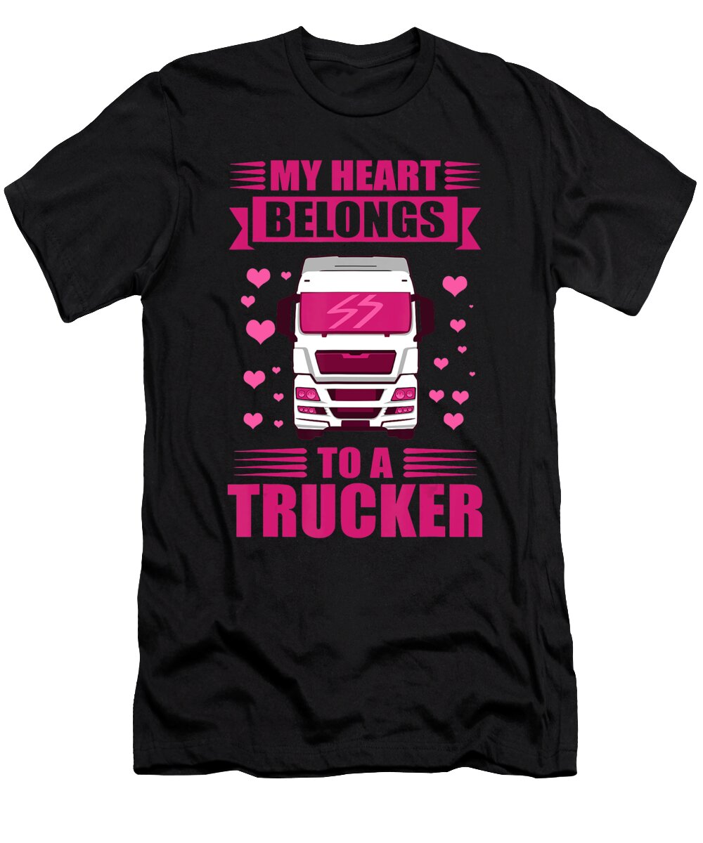 5 Cool Truckers Wife Gift for Women Funny Truck Driver Girl Julien T-Shirt