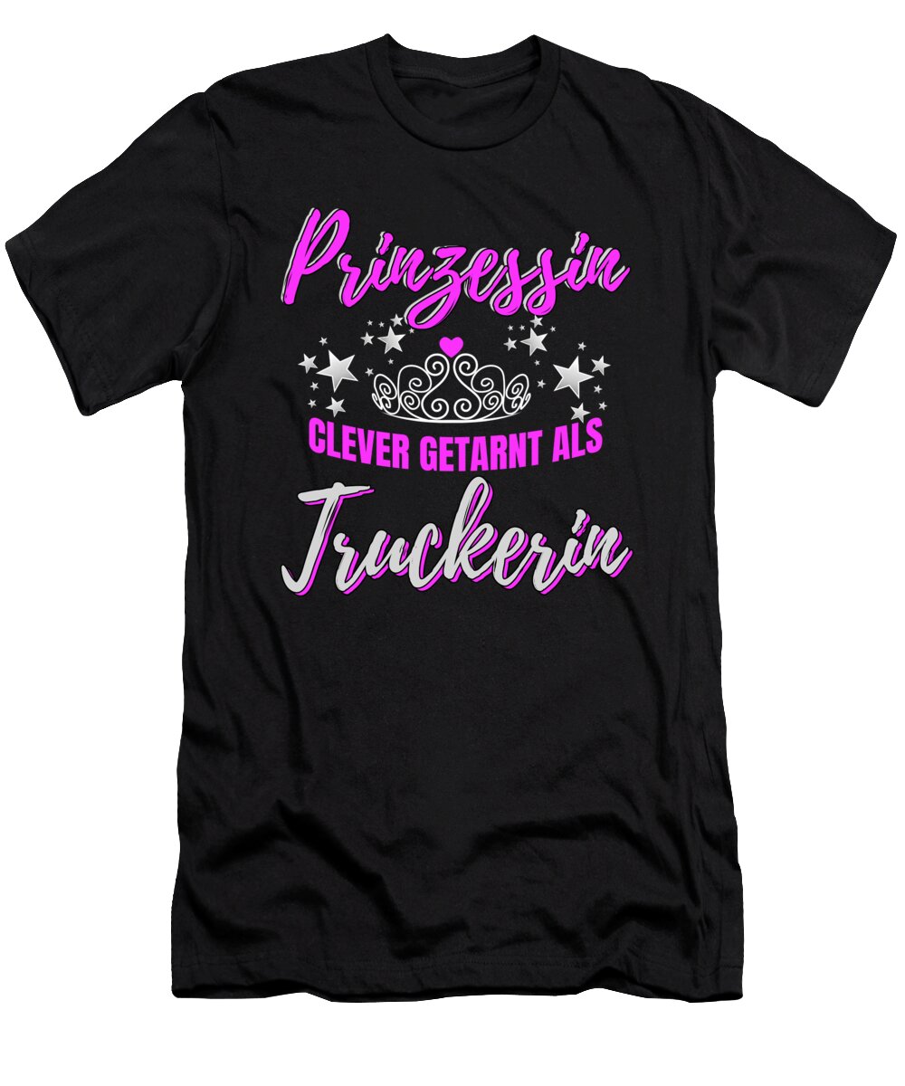 5 Female Truck Driver Logistics Highway Truck Gift Muc Designs T-Shirt