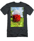 5 Fresh Raspberry in a Glass Jar on Grass Next to Fresh Raspberri Jacek Dudzinski T-Shirt