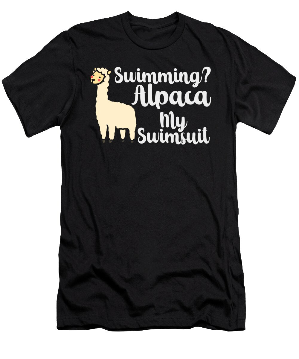 5 Funny Alpacas Swimmer Swimming Pool Alpaca Lover Swim Toms Store T-Shirt
