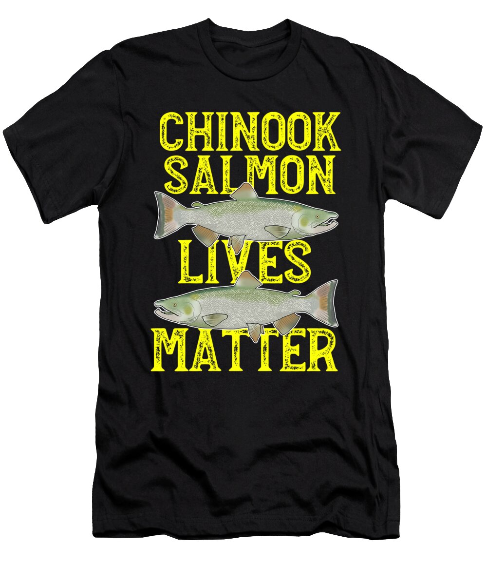 5 Funny Chinook Salmon Fishing Freshwater Fish Gift Muc Designs T-Shirt