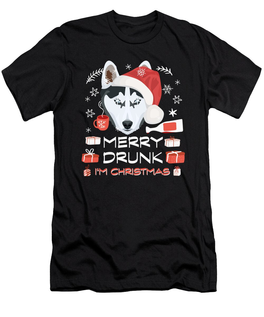 5 Husky Merry Christmas Greenoptix T-Shirt