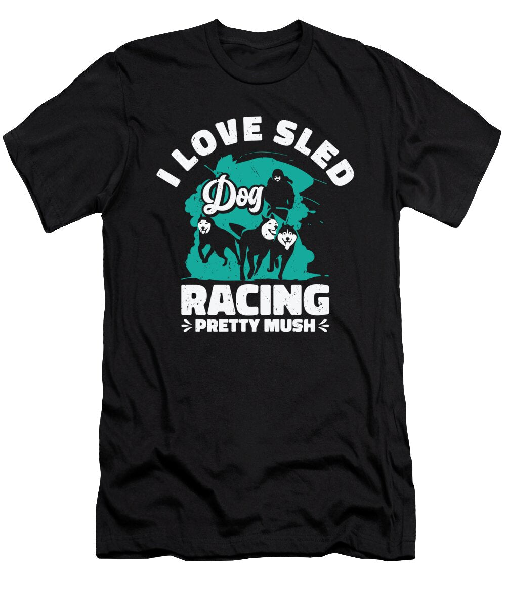 5 Husky Sledding Sled Dog Racing Alaskan Racers Toms Store T-Shirt