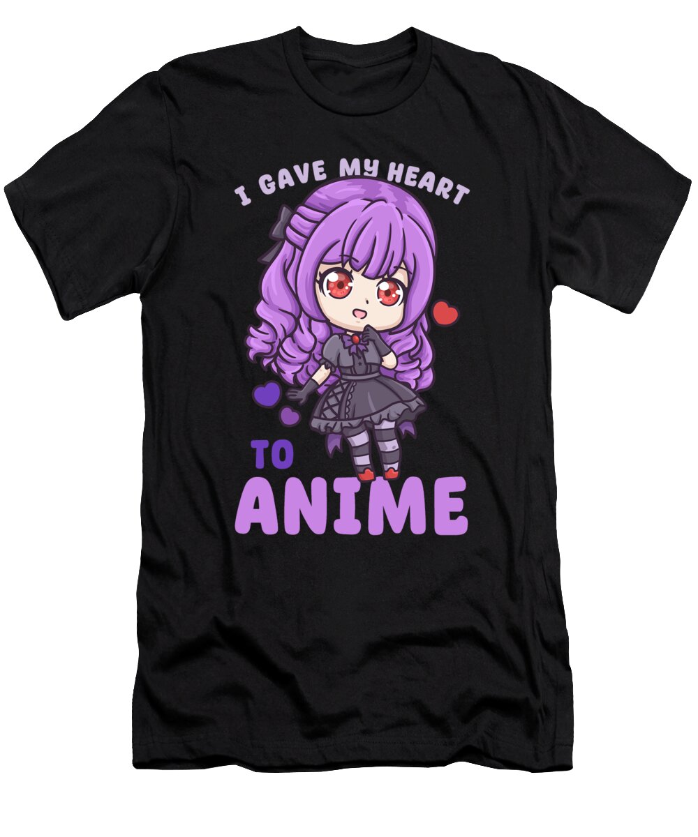 5 I Gave My Heart to Anime I Manga Kawaii Otaku Bi Nutz T-Shirt