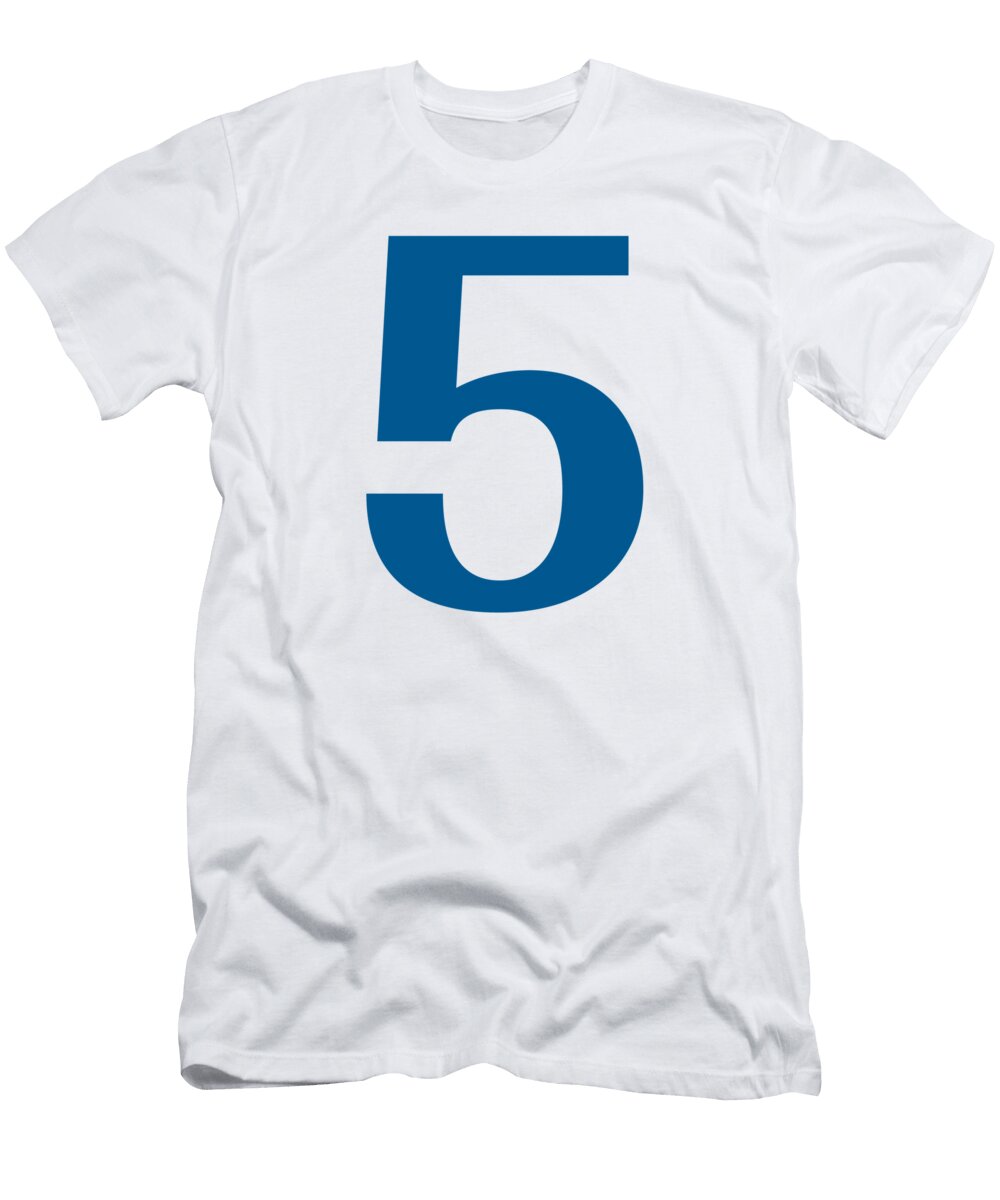5 in Sega Blue Typewriter Style Custom Home Fashions T-Shirt