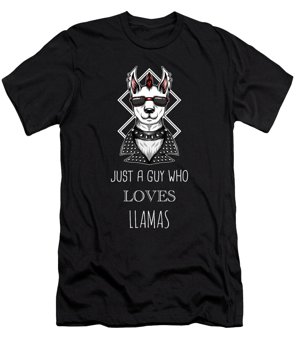5 Just a Guy Who Loves Llamas Cynto T-Shirt