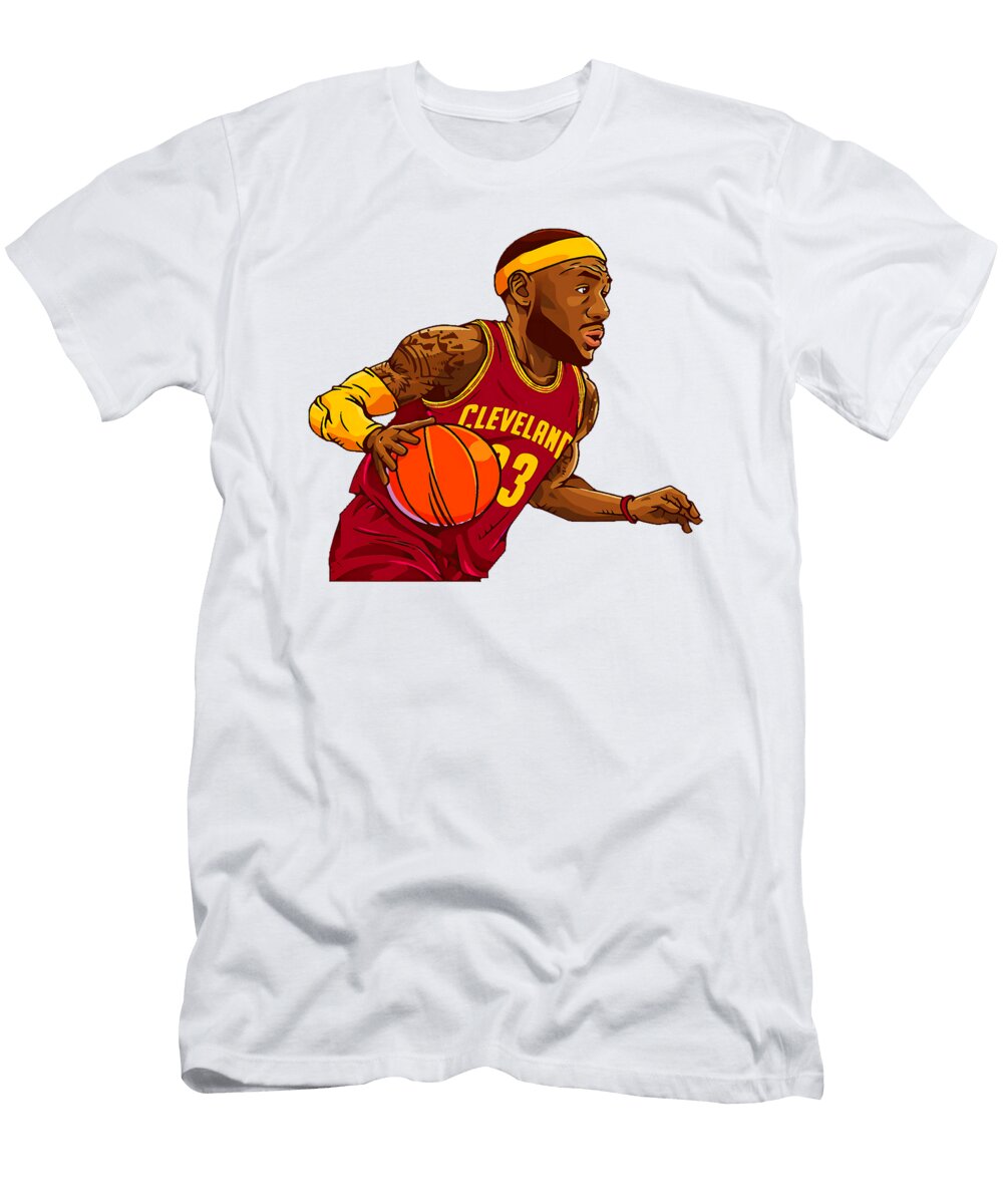 5 Lebron James in Action Kenvin Tran T-Shirt
