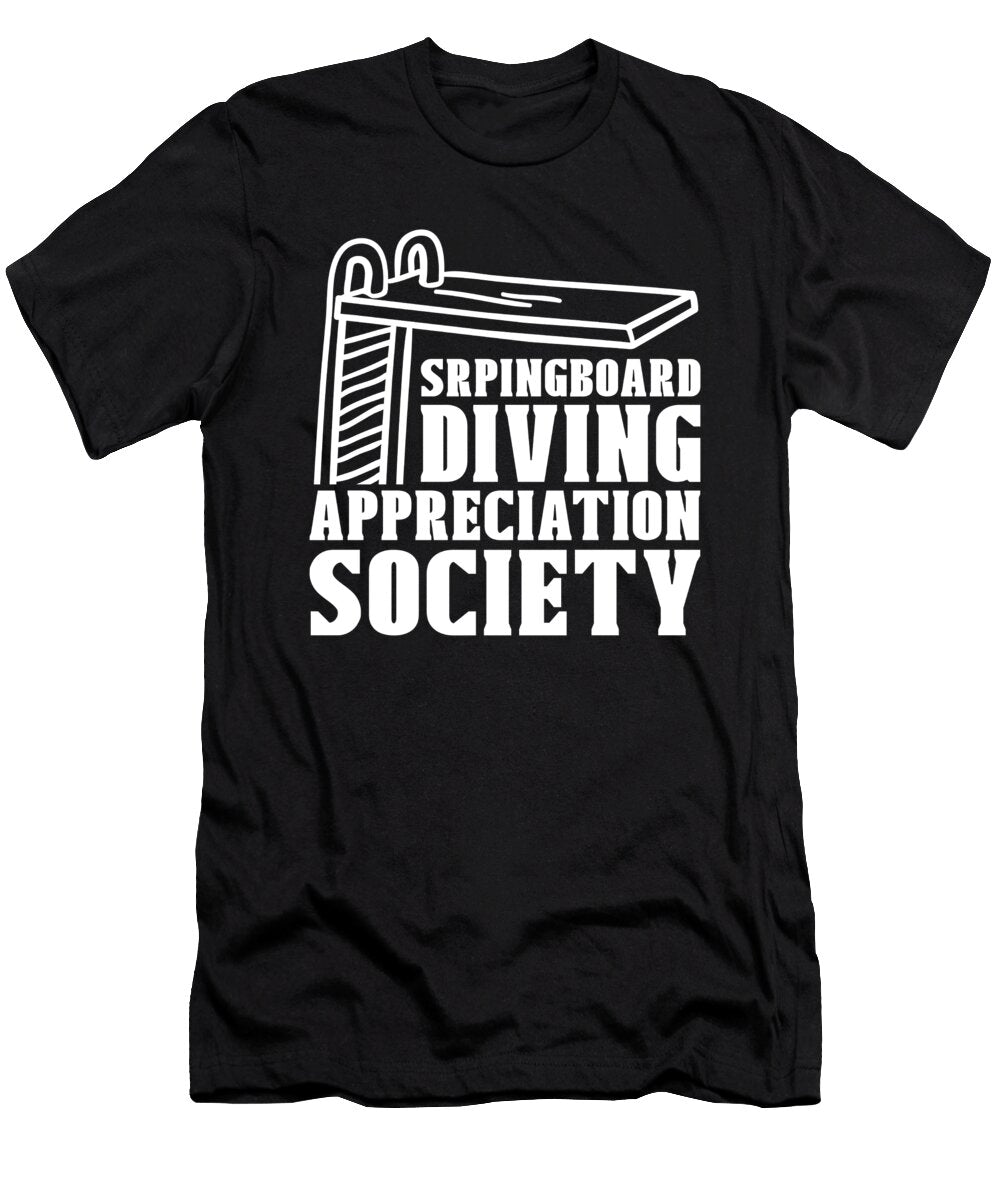 5 Platform Diver Humor Springboard Diving Crazy Squirrel T-Shirt