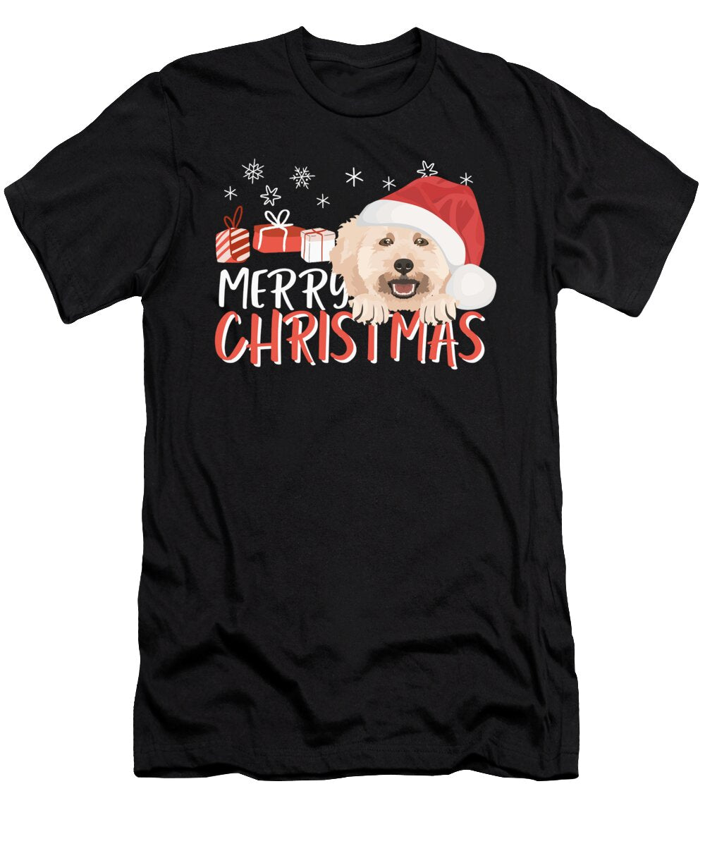 5 Poodle Merry Christmas Greenoptix T-Shirt