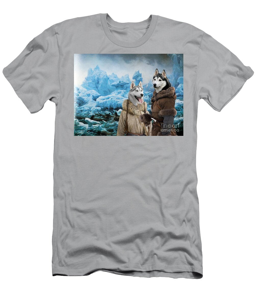 5 Siberian Husky Art Canvas Print Sandra Sij T-Shirt