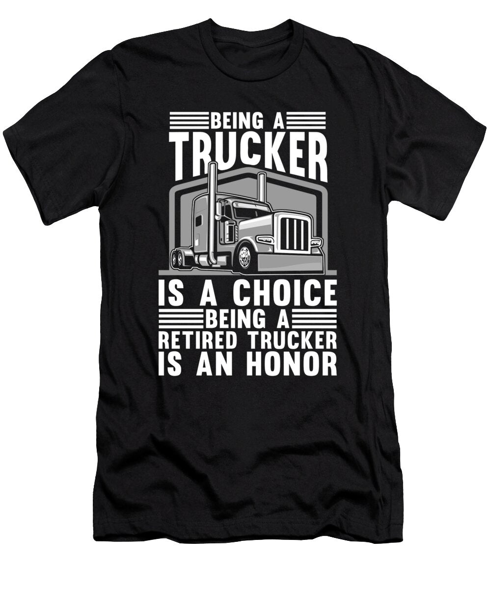 5 Truck Driver Trucking Big Rig Retired Trucker Crazy Squirrel T-Shirt