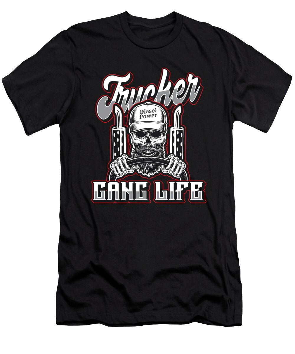 5 Truck Driver Trucking Big Rig Trucker Gang Crazy Squirrel T-Shirt