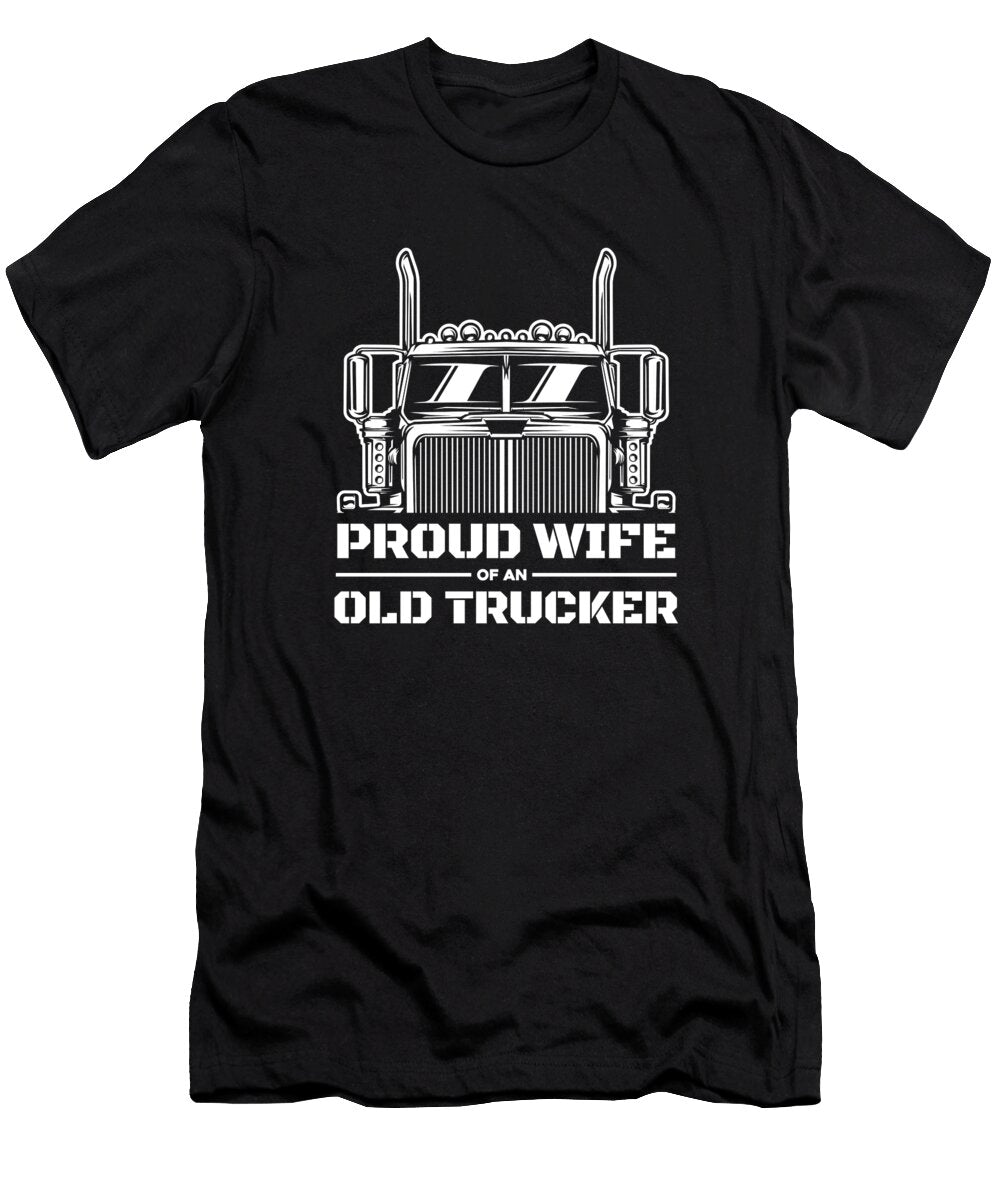 5 Truck Driver Trucking Rig Old Man Trucker Crazy Squirrel T-Shirt