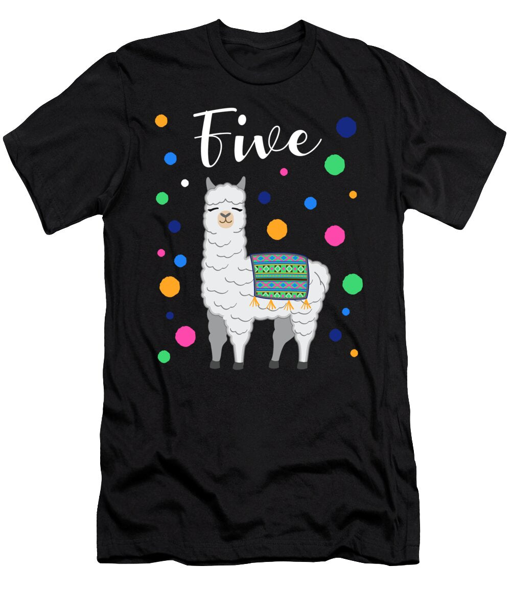 5 Years Birthday Gift Kids Llama Alpaca John Romeo T-Shirt