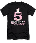 5th Birthday Princess Llama Girl Llamazing 5 Years Old Party Product Art Grabitees T-Shirt