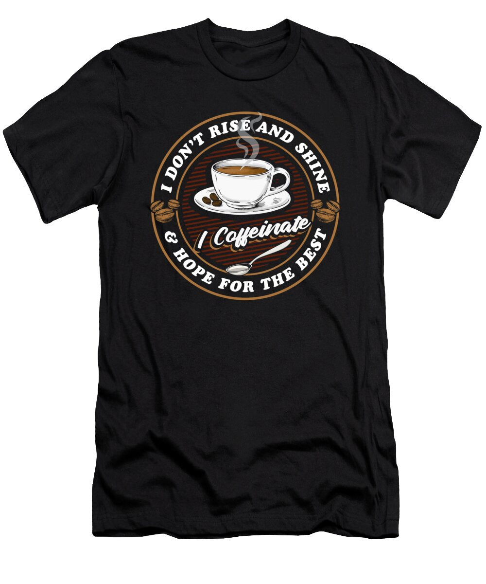 6 Coffee Caffeine Cafe Espresso Cappuccino Crazy Squirrel T-Shirt