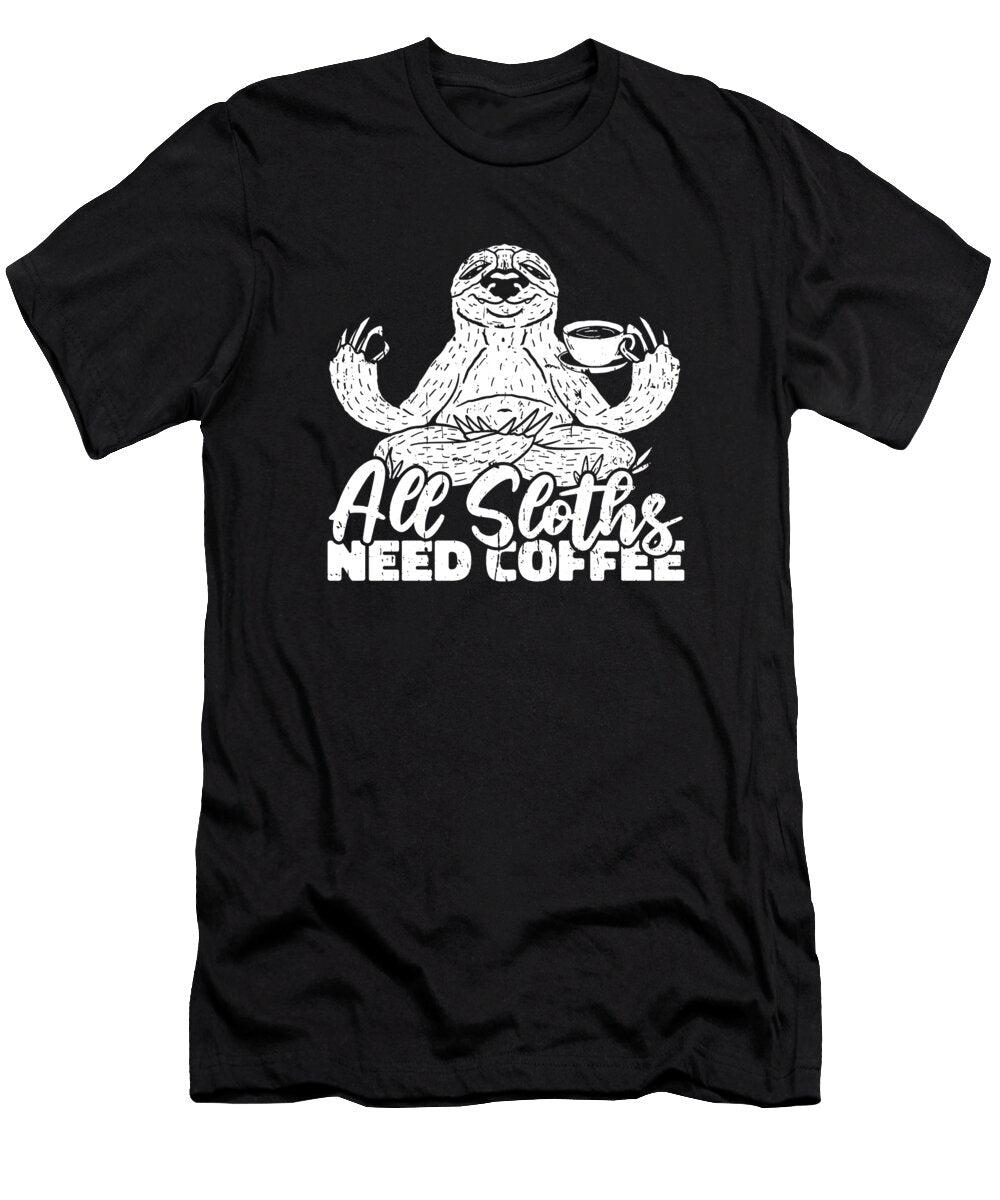 6 Coffee Sloth Crazy Squirrel T-Shirt