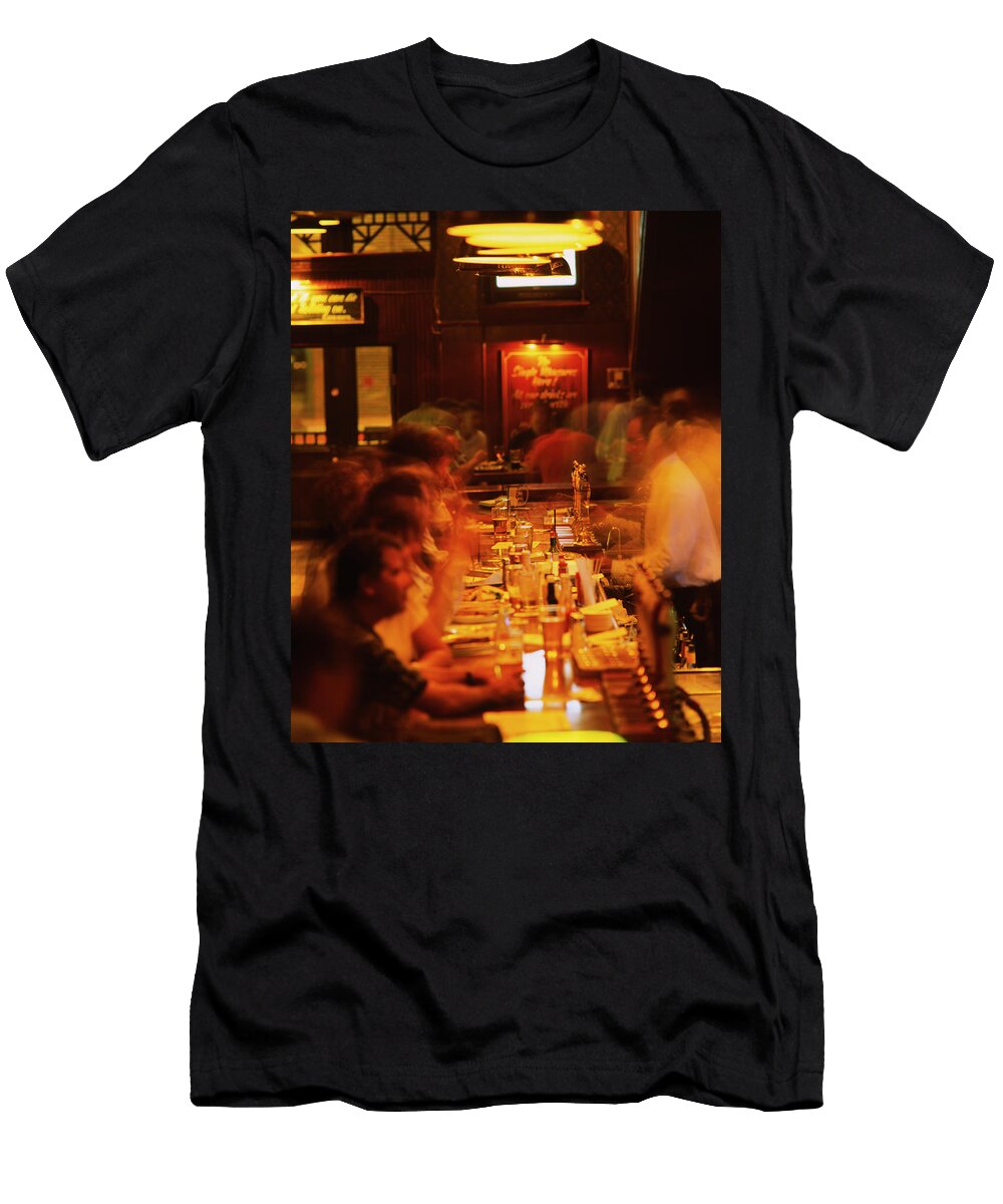 6 High Angle View of a Group of People Panoramic Images T-Shirt