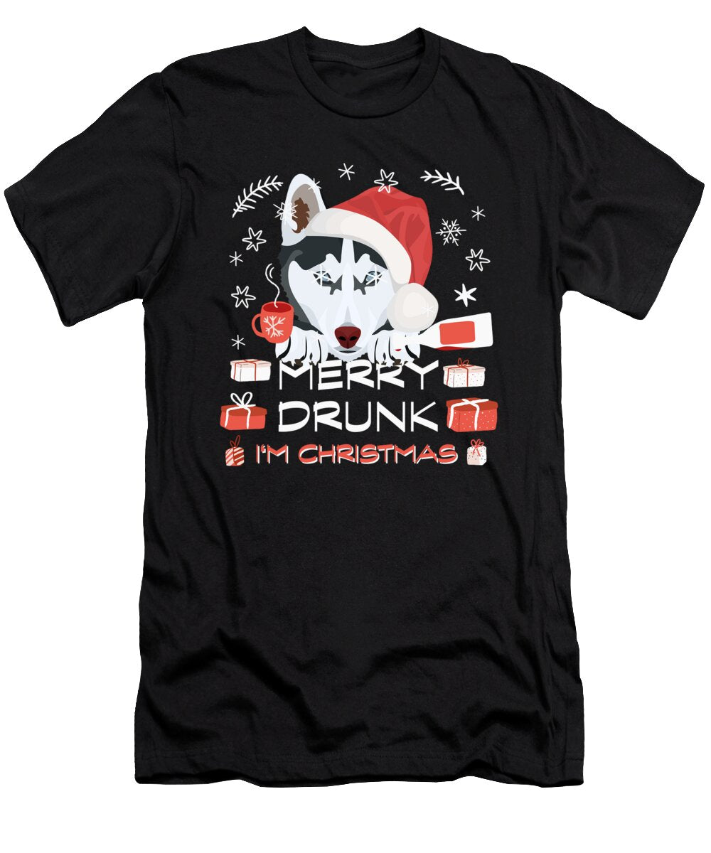 6 Husky Merry Christmas Greenoptix T-Shirt