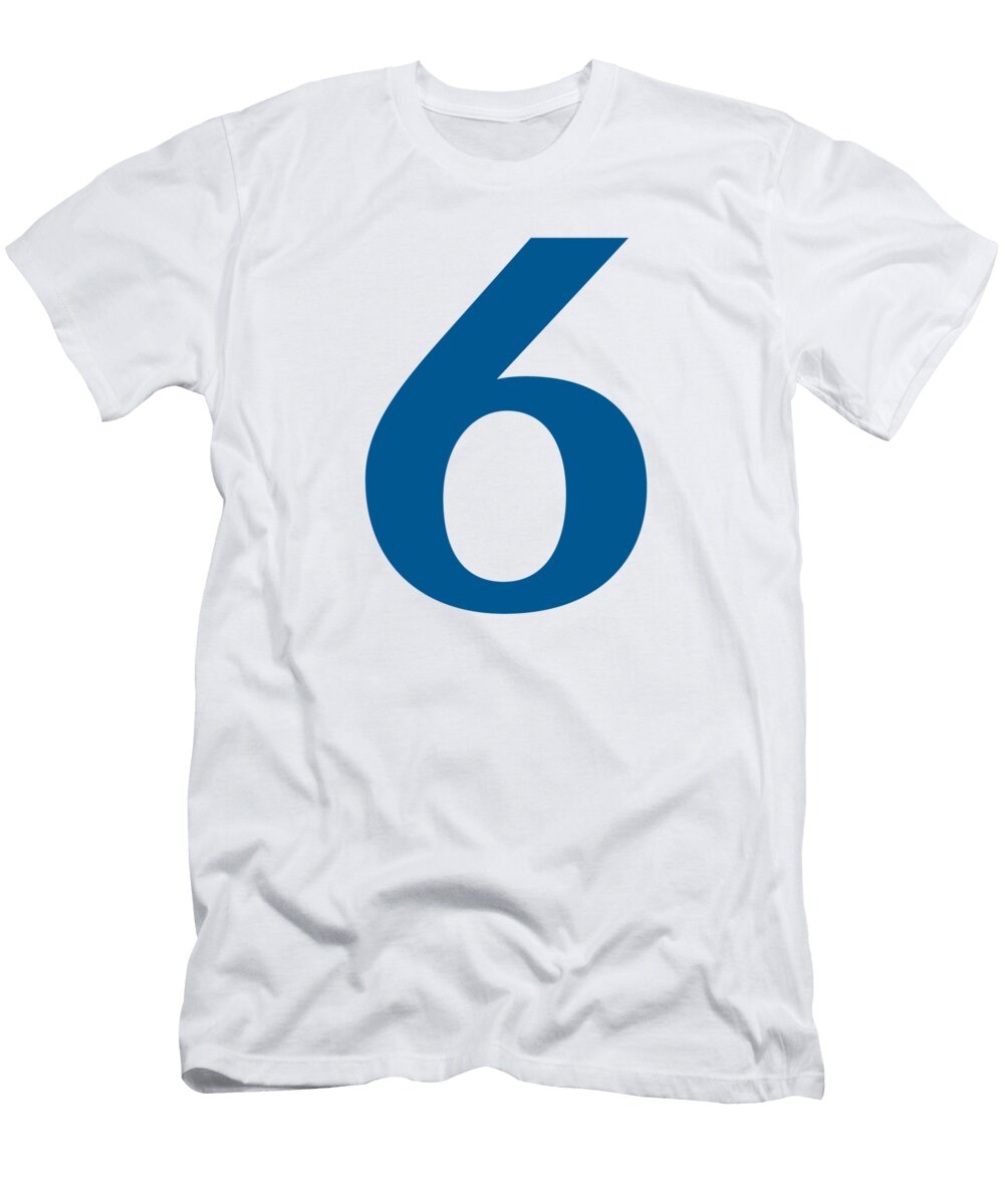 6 in Sega Blue Typewriter Style Custom Home Fashions T-Shirt