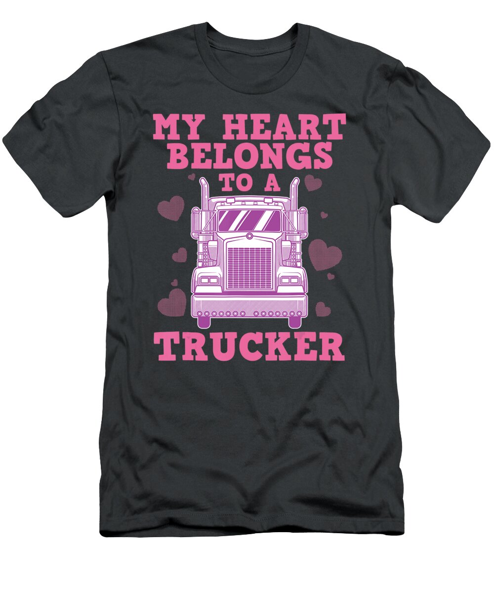 6 My Heart Belongs to a Trucker Anh Nguyen T-Shirt