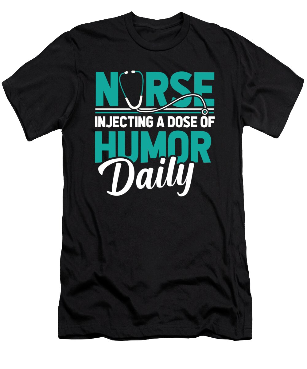 6 Nurse Caretaker Hospital Nursing Crazy Squirrel T-Shirt