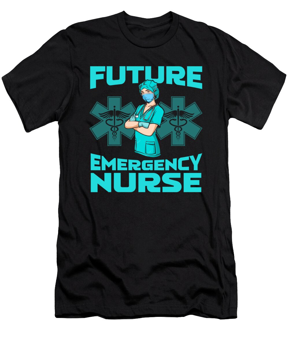6 Nursing Caretaker Hospital Emergency Nurse Crazy Squirrel T-Shirt