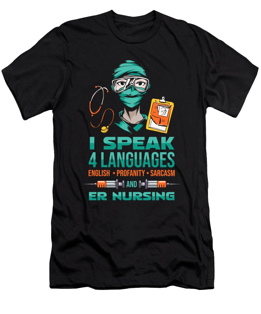 6 Nursing Hospital Caretaker Emergency Nurse Crazy Squirrel T-Shirt
